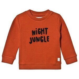 Sproet & Sprout Ribbed Shirt Night Jungle Orange Black Size 5/6 Long Sleeves